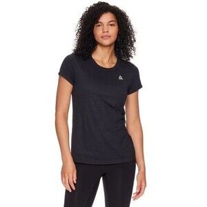 Reebok Black Heather Core Knit Performance T-Shirt Misses Size XL